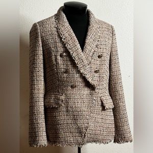 WHITE HOUSE BLACK MARKET Pink, Black, White, Blue & Gold Shimmer Studio Blazer